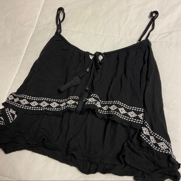 Forever 21 Layered Ruffle Tank with Tie - Picture 3 of 6